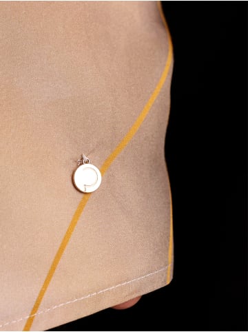creation L Seiden-Viskose-Bluse in sand-goldfarben-bedruckt