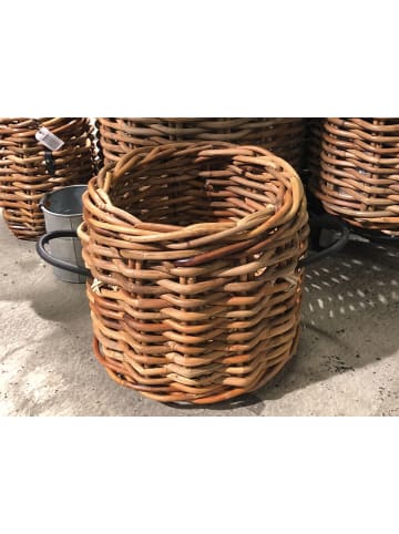 A2Living Rattan Korb MAXI Niedrig Rund 45x39