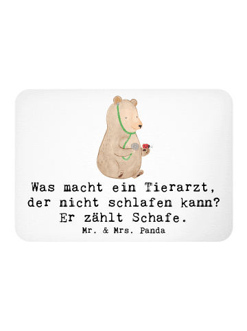 Mr. & Mrs. Panda Magnet Tierarzt Schafzählen mit Spruch in Weiß