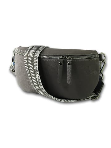 Toscanto Leder Gürteltasche Toscanto Tasche grau, mehrfarbig ca. 25cm