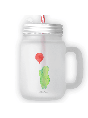 Mr. & Mrs. Panda Trinkglas Mason Jar Schildkröte Luftballon ohne... in Transparent