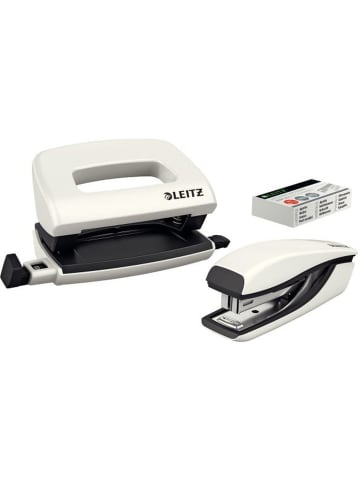 Leitz Schreibtisch-Set Nexxt Wow Heftgerät+Locher perlweiß