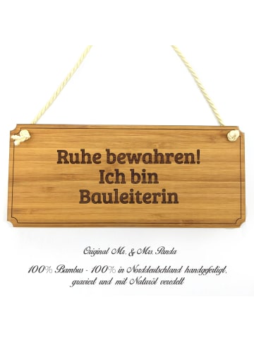 Mr. & Mrs. Panda Wanddeko Bauleiterin mit Spruch in Keine Angabe