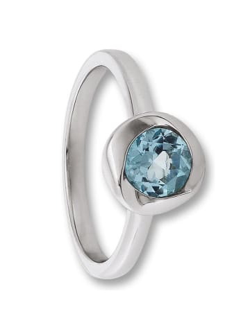 ONE ELEMENT  Blau Topas Ring aus 925 Silber in silber