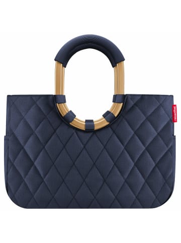 Reisenthel loopshopper M / Shopper 40 cm (teddy leo olive) in frame rhombus midnight gold