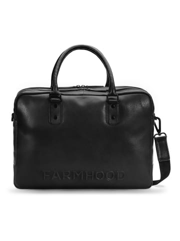 Farmhood Memphis Aktentasche Leder 42 cm Laptopfach in black