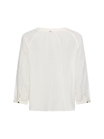 Camel Active Oversize-Bluse mit Stehkragen in Milchweiß