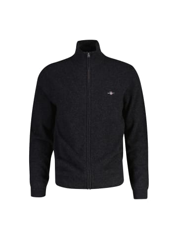 Gant Strickjacke in Anthrazit Melange