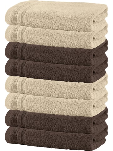 Erwin Müller Frottier Handtuch 8er-Pack Heidelberg in beige-braun