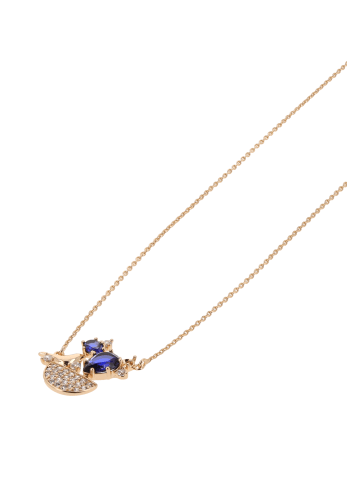 faina Women Pendant Necklace in Rose Gold Navy