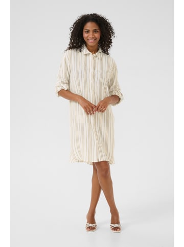 Kaffe Langarm - Hemd KAmilia Loose fit in Chalk / Chinchilla Stripe