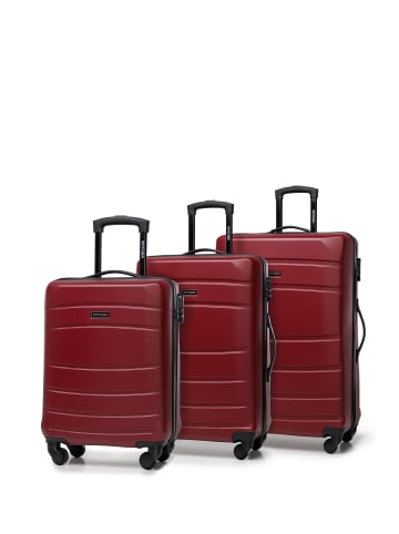 Wittchen 3tlg. Koffer Set Globe line Collection in Red