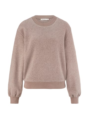 Hessnatur Fleece Sweatshirt in mandelbraun