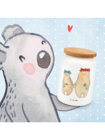 Mr. & Mrs. Panda Lebensmittelbehälter Bären mit Blumenkranz ohne... in Weiß