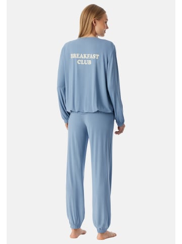 Schiesser Schlafanzug Casual Fashion in Graublau