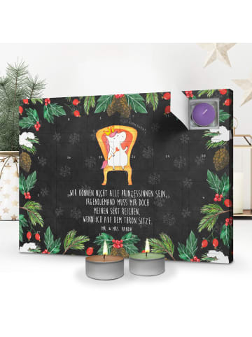 Mr. & Mrs. Panda Adventskalender Einhorn König mit Spruch in Kreidetafel