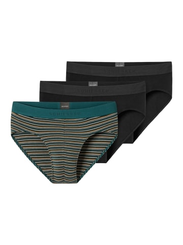 Schiesser Rio Slip / Unterhose 95/5 Cotton in Petrol / schwarz