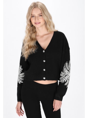 IZIA Women Cardigan in black white