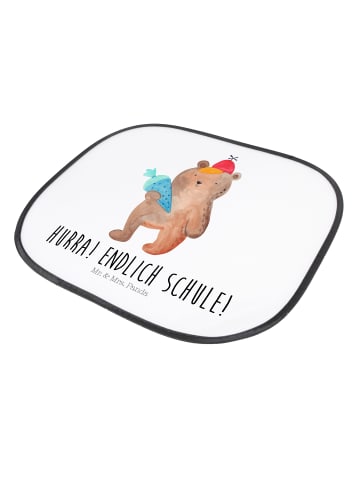 Mr. & Mrs. Panda Sonnenblende Auto Bär Schultüte mit Spruch in Weiß