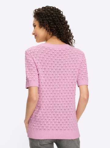 Heine Kurzarmpullover in rosé