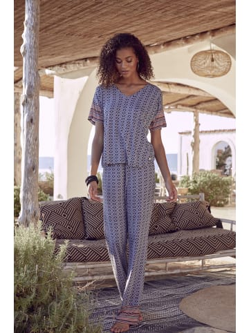 VIVANCE DREAMS Pyjamaoberteil in braun gemustert