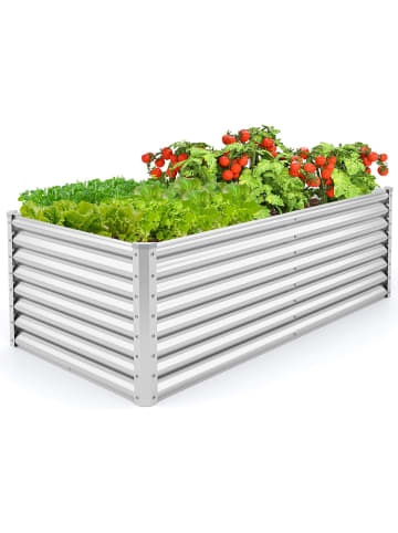 COSTWAY Hochbeet Metall in Silber