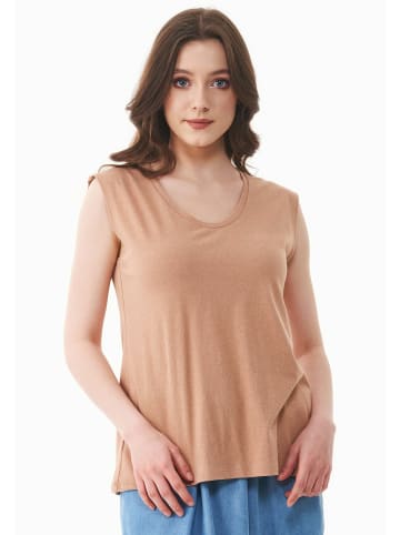 Organication Top "WOR17215" in Tan