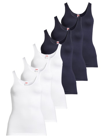 Conta Unterhemd / Top Modal in Weiß / blau