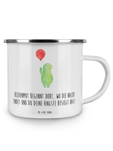 Mr. & Mrs. Panda Tasse Ängste vor Monstern besiegen mit Spruch in Weiß