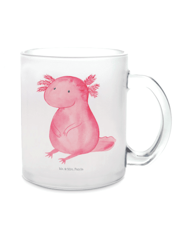Mr. & Mrs. Panda Glas Axolotl Niedlich ohne Spruch in Transparent