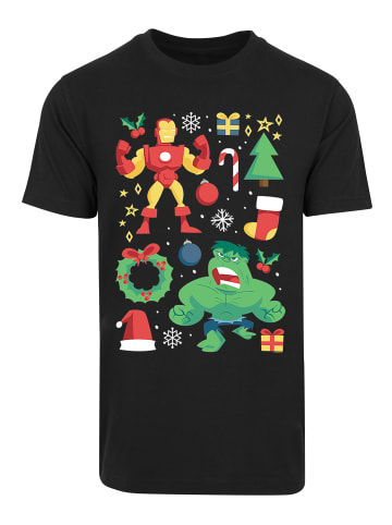 F4NT4STIC T-Shirt Marvel Universe Iron Man And Hulk Weihnachten in schwarz