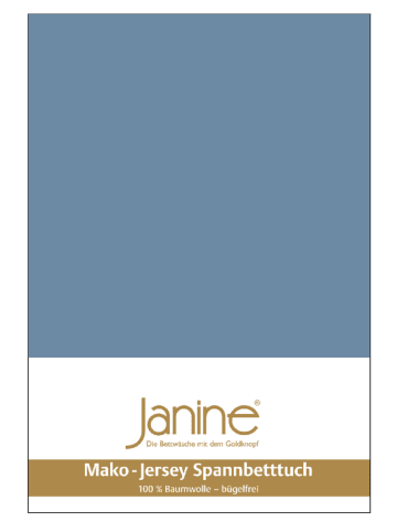 Janine Spannbetttuch Mako Feinjersey in denimblau