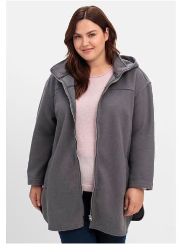 sheego Kapuzenjacke in anthrazit