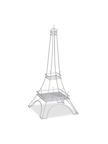 relaxdays Schmuckständer "Eiffelturm" in Silber - (H)47 cm