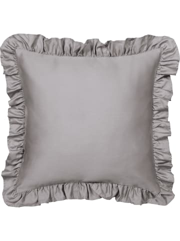 Erwin Müller Mako-Satin Kuschelkissenbezug mit Volant Landshut in silber