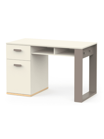 CALICOSY Schreibtisch CAMILLIA in Ton - (W) 120  x (H) 76,5  x (L) 59,8 cm