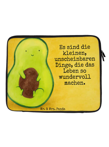 Mr. & Mrs. Panda Hülle Laptop Avocado Kern Design mit Spruch in Weiß