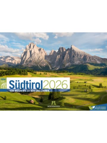 Ackermann Kunstverlag Kalender - Südtirol ReiseLust Kalender 2026 | von Bozen bis zu den drei Zi
