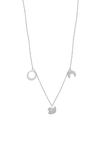 faina Women Station Necklace With Charms in Silver