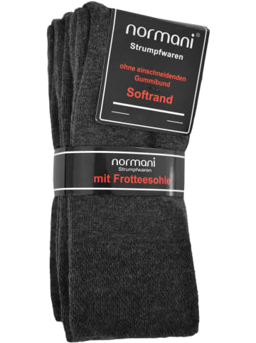 normani 6 Paar Komfortsocken mit Softrand und Frotteesohle in Anthrazit