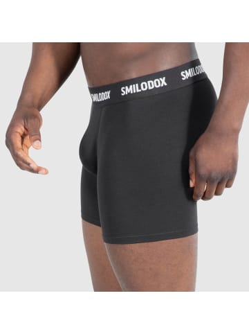 SMILODOX Boxershorts 5er Pack in Schwarz / Weiß