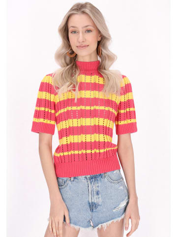 IZIA Women Top in coral multicolor