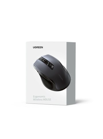 Ugreen Optische USB-Funkmaus 2,4 GHz 4000 DPI schwarz in Schwarz