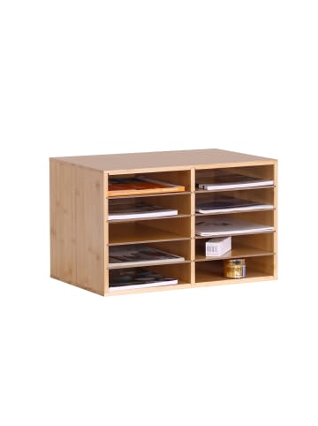 relaxdays Dokumentenablage in Natur - (B)49 x (H)31 x (T)31 cm