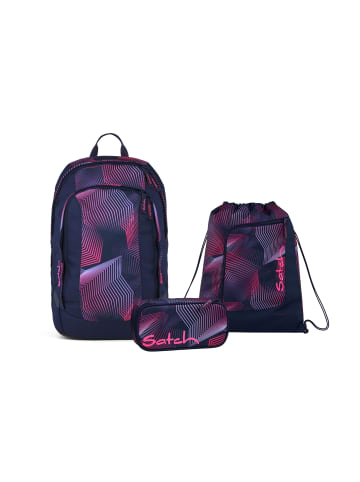 Satch Schulrucksack-Set AIR "Seismic Pink" 3-tlg. in Pink