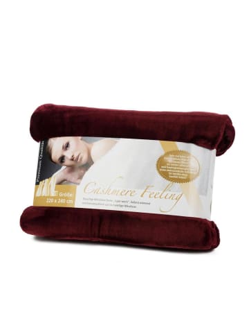 Gözze Wohndecke Cashmere-Feeling 220x240 in bordeaux