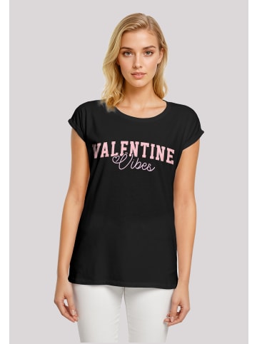 F4NT4STIC Extended Shoulder T-Shirt Valentinstag Valentine Vibes in schwarz