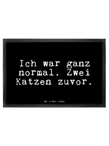 Mr. & Mrs. Panda Fussmatte Ich war ganz normal.... mit Spruch in Schwarz