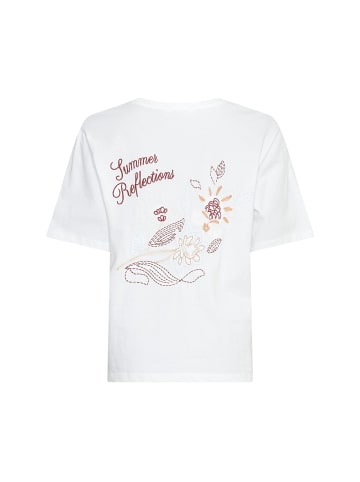 MOSS COPENHAGEN Jeanitta Organic Tee EMB in Bright White