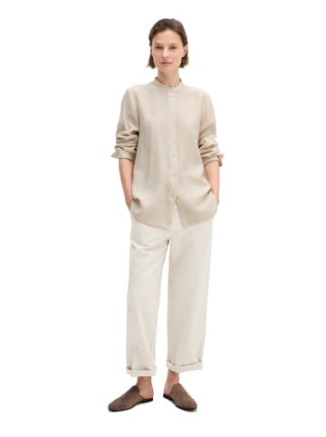 Marc O'Polo Crinkle-Bluse regular in Grey Silk